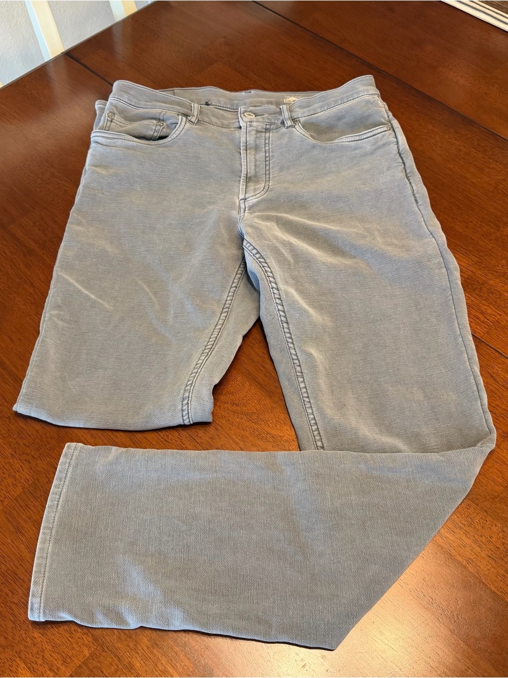 Faherty Mens 31x31 Stretch Terry 5-Pocket Pant Slate Grey Stretch Cotton Mbc0020